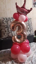 Number-Foil-Balloons Wedding-Decoration Merry-Christmas Rose-Gold Birthday-Party Digital