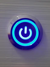 Interruptor de botón de Metal para motor de coche, luz LED de 12/16/19/22mm, impermeable, con enganche momentáneo, interruptor de potencia de 5V, 12V, 24V, 220V, rojo y azul