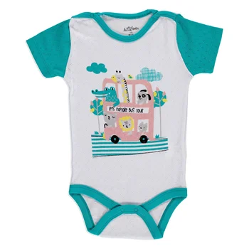 

ebebek Aziz Bebe Summer Baby Boy Minibus Rib Bodysuit