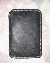 Tarjetero de cuero de negocios para hombre, billetera delgada con bloqueo, monedero, tarjetero