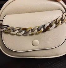 Bolso de hombro de plástico con correa acrílica para mujer, colores variados, 1,5 cm x 2cm