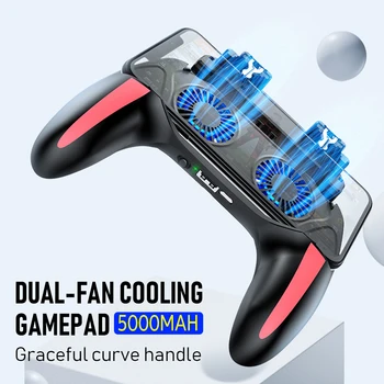

H10 Gaming Accessories Handheld Grip Game Controller Joystick Gamepad for Pubg Trigger Dual Cooling Fan Game Cooler for Phones