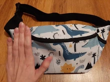 Deanfun-riñonera con estampado de dinosaurios para mujer, Cangurera con cinturón de viaje, regalo, 18015