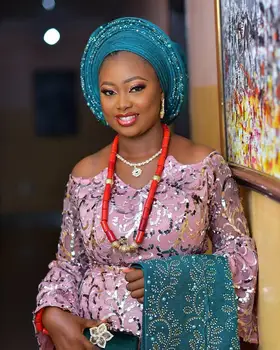 

Latest Style 2019 High Quality African Sequin Lace Fabric With Sequins Nigerian Tulle Lace Fabrics For Evening Party GD2792B-2