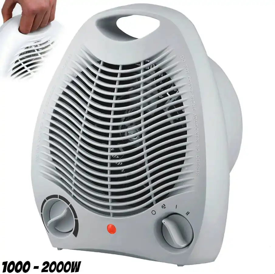 Calefactor eléctrico Aire 2000 W Calentador OVALADO Baño
