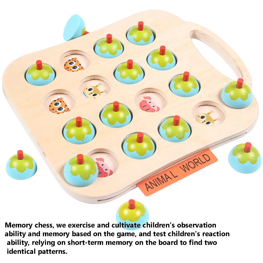 Jogo de Tabuleiro Crianças Formação Memória Quebra-cabeça Xadrez Madeira Montessori Brinquedos Aprendizagem Educacional Juguetes Jouet Enfant Presente 3 Crianças formação memória quebra-cabeça xadrez jogo de