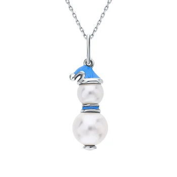 

Silver Pendant with enamel and pearls imitation sunlight sample 925