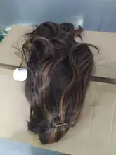 ALAN EATON-Peluca de cabello sintético para mujer afroamericana, cabellera artificial largo ondulado con flequillo, color negro, marrón y dorado, resistente al calor