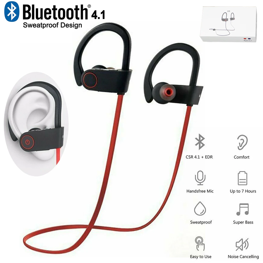 Беспроводные Bluetooth наушники для тренировок для бега спортивные