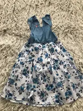 PatPat-conjuntos florales a juego para la familia, vestidos sin mangas con volantes y Tops vaqueros de aspecto familiar de algodón de mosaico de verano y primavera, gran oferta 2021