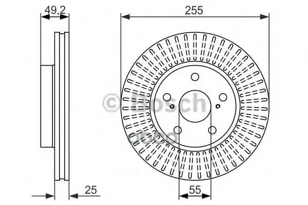 Диск Тормозной Lexus: Ct(Zwa1_) 200h 10- Toyota: Prius(Zvw3_) 1.8 Hybrid 09- Bosch арт. 0986479663