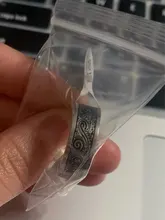 MANGOSKY-anillo Vintage de acero inoxidable 316L para hombre y mujer, anillo Mantra de la suerte que no se decolora