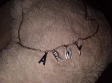 Pop Coreano de moda aleación Simple cartas ejército clavícula collar de cadena para las mujeres Vintage de Metal colgante de joyería al por mayor