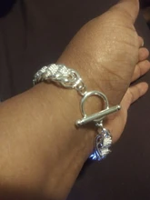 DOTEFFIL-pulsera de plata de ley 925 para mujer y hombre, brazalete con muchos abalorios circulares, joyería para hombre y mujer, regalo de boda al por mayor