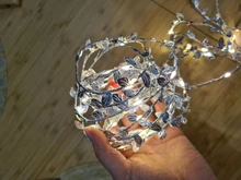 Tiny leaf garland fairy light decor LED Copper Wire string lights for Wedding forest