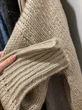 Oversize Sweater Coats Women Cardigans Knitted Beige Syiwidii Pink Fashion Solid Khaki