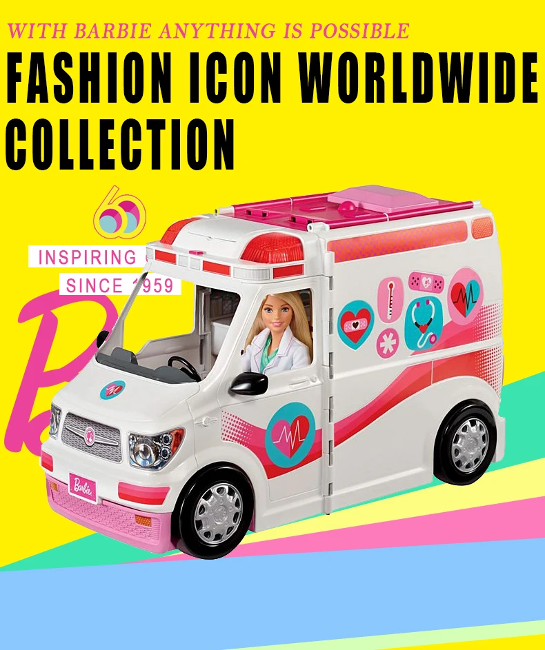 Brinquedo com Doutor Barbie Menina Boneca Brinquedo Clínica Veículo & Playset Ambulância Norme Carro Acessórios Frm19 Brinquedos 2019 2 Cheap Bonecas