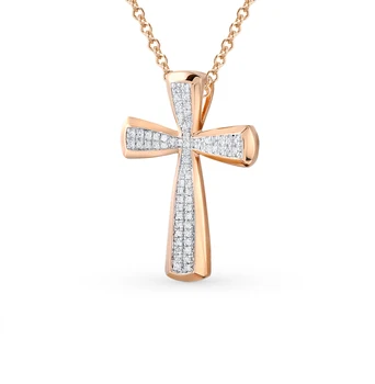 

Gold pendant with diamonds sunlight sample 585 test