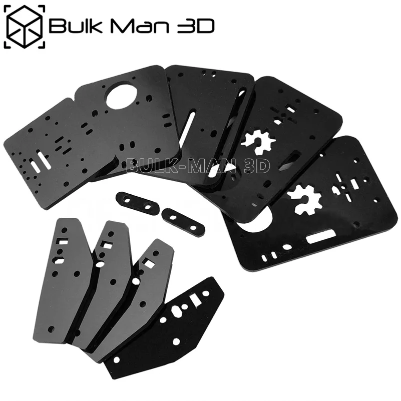 

High Gloss Smooth DIY ACRO Acrylic Plate Set Black Color Free Shipping