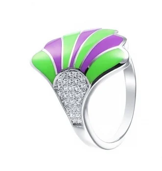 

Jay VI ring with enamel and cubic zirconia