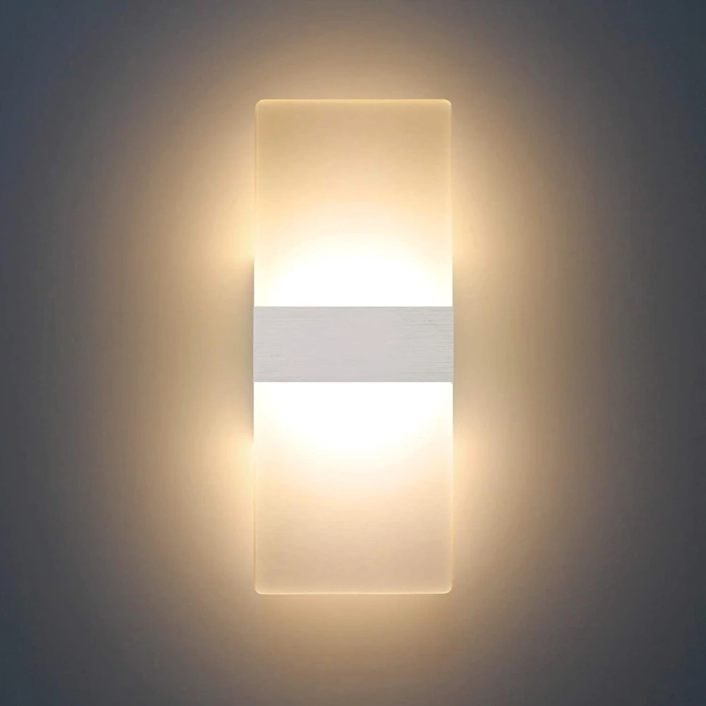Modern Wall Light Led Indoor for Bedroom Living Room Stair Mirror Light Right Angle Acrylic Material Wall Sconce Lamp