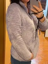 Fleece Jacket Coat Sweater Cardigan Windbreaker Spring Women Hooded-Warmer Wool Female