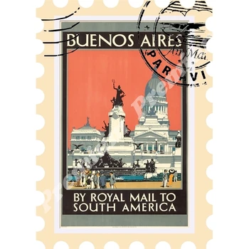 

Buenos Aires souvenir magnet vintage tourist poster