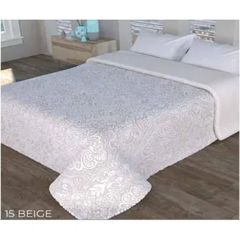 

B & G-Quilted Blanket 3D Sherpa Beige Supersoft 260x240 cm