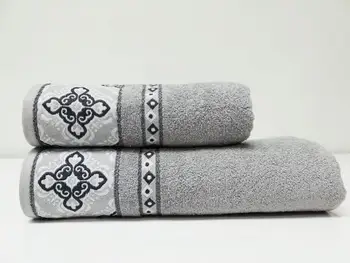 

Alya Bilateral Cotton Bath Towel Set Gray