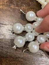 125cm doble nudo perlas simuladas collar con borlas largo Largo anudado collar borla Mujer suéter de moda de la joyería de Boho