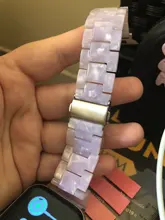 Correa de resina para Apple Watch, banda de 44mm y 40mm para iwatch Series 5 4 3 2 1, banda de 42mm y 38mm, hebilla de Metal, accesorios de pulsera