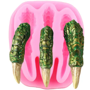 

3D Dinosaur Paw Silicone Mold Cake Border Fondant Mould Candy Resin Clay Chocolate Gumpaste Molds Cake Decorating Tools