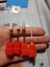 Dmoley-brocas de cerámica y tungsteno para uñas, accesorios para manicura, taladro eléctrico, Color rosa/Negro/azul, 4 colores