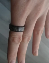 Letdiffery de acero inoxidable de Color negro cruz de jesús carta anillo de rezo de biblia anillos de dedo para los hombres 8mm joyas de amuleto