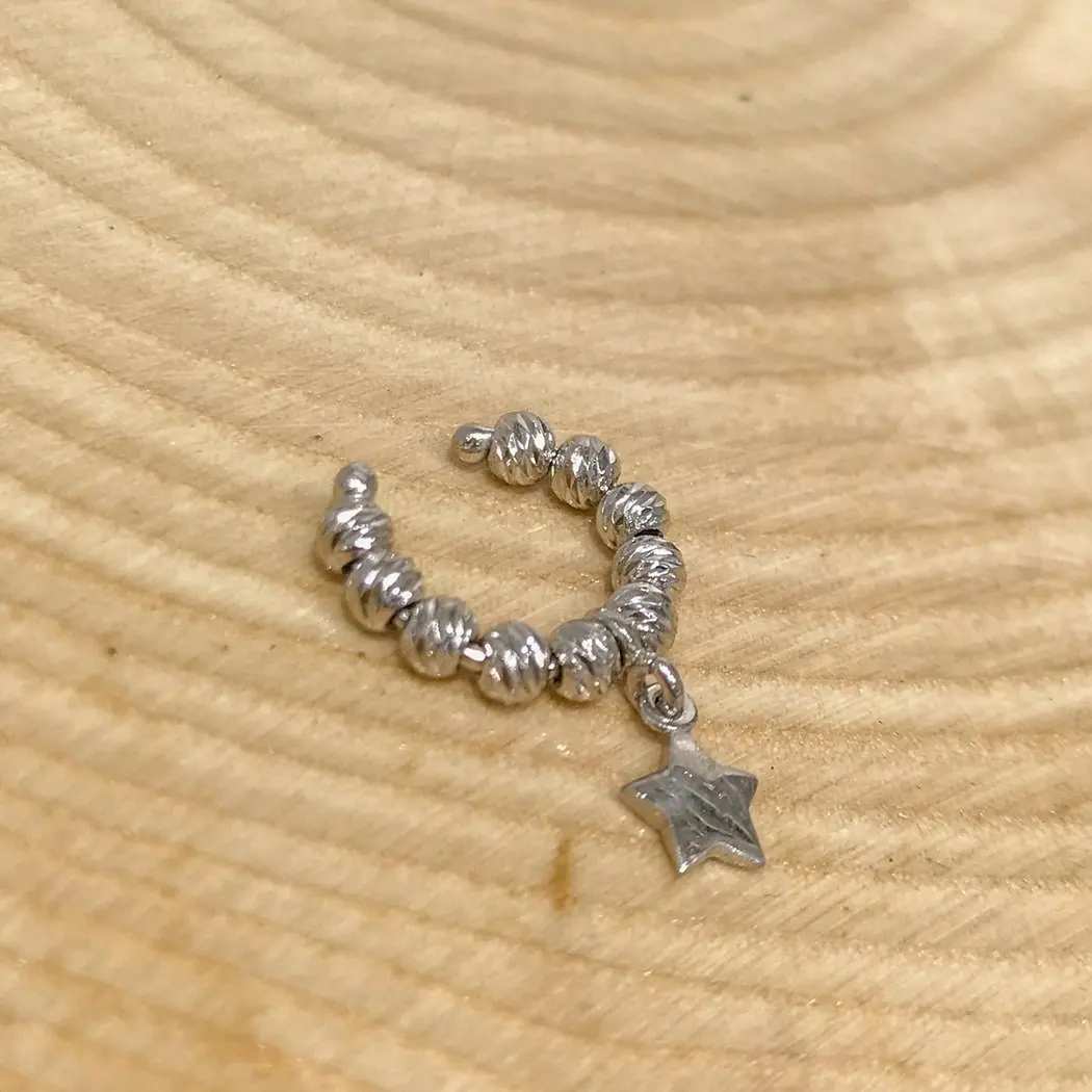 Silver New Dorika Star Cartilage Ear Tags