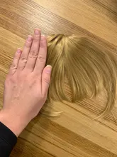 Buqi-extensiones de cabello con flequillo, pinza con flecos falsos en color negro, marrón y Rubio, fibra sintética de alta temperatura