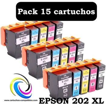 

Epson 202 XL Pack 15 compatible 202XL XP-6000 XP-6005 XP-6100 XP-6105 XP6000 XP6005 XP6100 XP6105