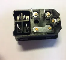 IEC320 C14 eléctrico CA zócalo 3 pin rojo LED 250V interruptor basculante 10A fusible mujer entrada macho conector de clavija 2 enchufe con pines de montaje