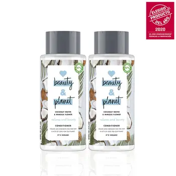 

LOVE BEAUTY AND PLANET Set 2 conditioners for fine hair of coconut water AND Mimosa flower vegan Material 10% recyclable