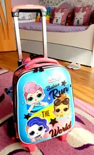 Varilla extensible de aleación de aluminio para niños, 2/6 ruedas, soporte para rollo, carrito para chico, mochila y Bolsa Escolar, bolsa de equipaje