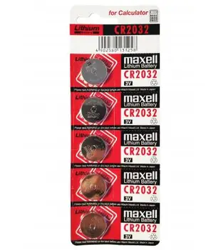 

Button batteries Maxell original battery CR2032 3V Lithium BATTERY in blister 5X Units