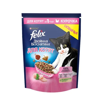

Dry food Felix dual вкуснятина for kittens with курочкой, 8 PCs x 600g