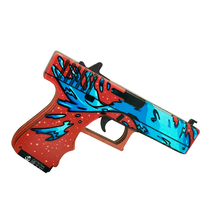 Деревянный пистолет Glock Дух воды CS GO | Пистолет кс го (Деревянный резинкострел