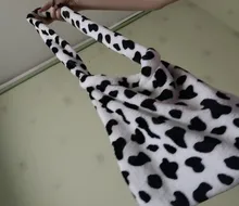 Bolso de mano con estampado de vaca para mujer, bandolera de gran capacidad, informal, sencilla, a la moda