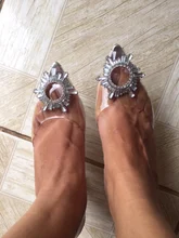 Zapatos de tacón alto transparentes para mujer, calzado Sexy de punta estrecha, sin cordones, para fiesta de boda, 2019