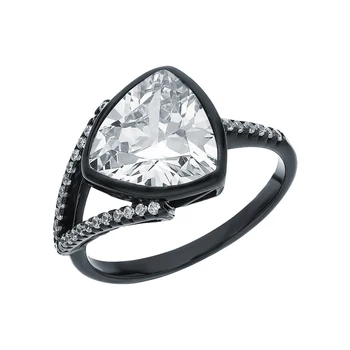 

Silver ring with cubic zirconia sunlight sample 925