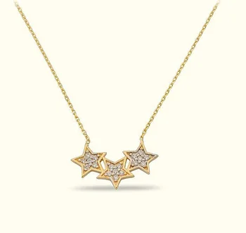 

Three Stars Gold Necklace 02-324-K0654