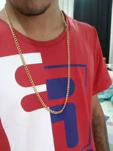 Vnox-Cadena de eslabones cubanos de acero inoxidable, collar de color dorado, plateado y negro, para hombres y mujeres