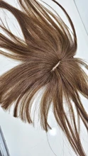 Halo Lady-Clip de belleza para mujer, cabello humano con explosión de flequillo, pieza central, pelo lacio brasileño no Remy para la pérdida de cabello