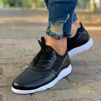 

Men Casual Shoes Fashion Men Shoes Leather Men Loafers Moccasins Slip On Black Male Sneakers Daily Flexible Formal Comfortable M